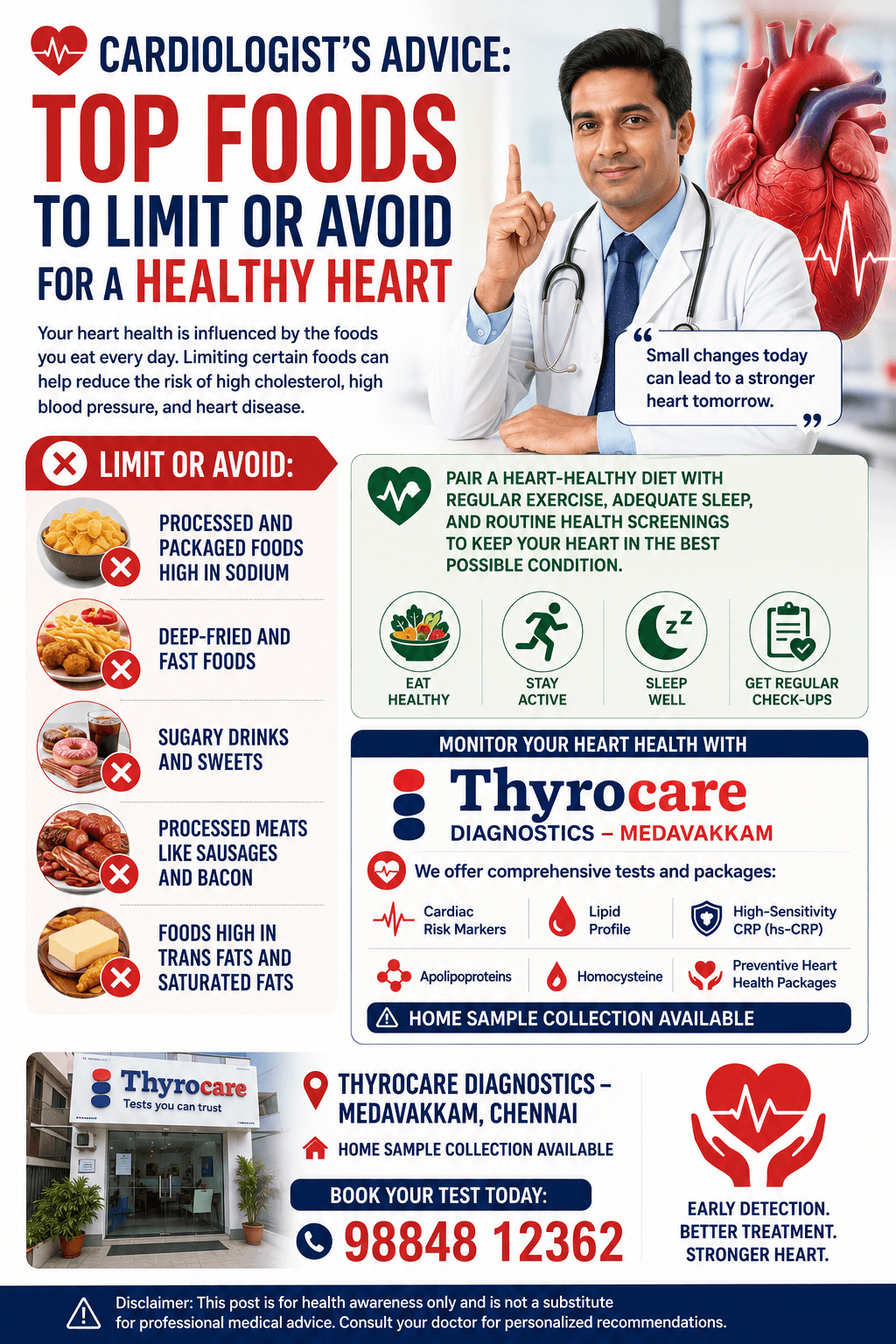 Top foods to limit or avoid for Healthy Heart